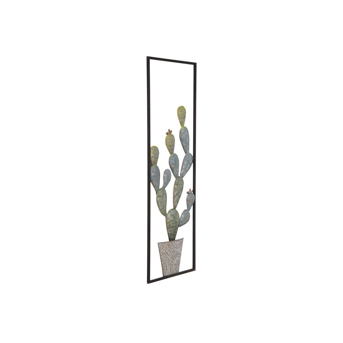 Quadro Pannello In Ferro Cactus-Frame Mod.A cm.31x2,5x90 |Mauro Ferretti