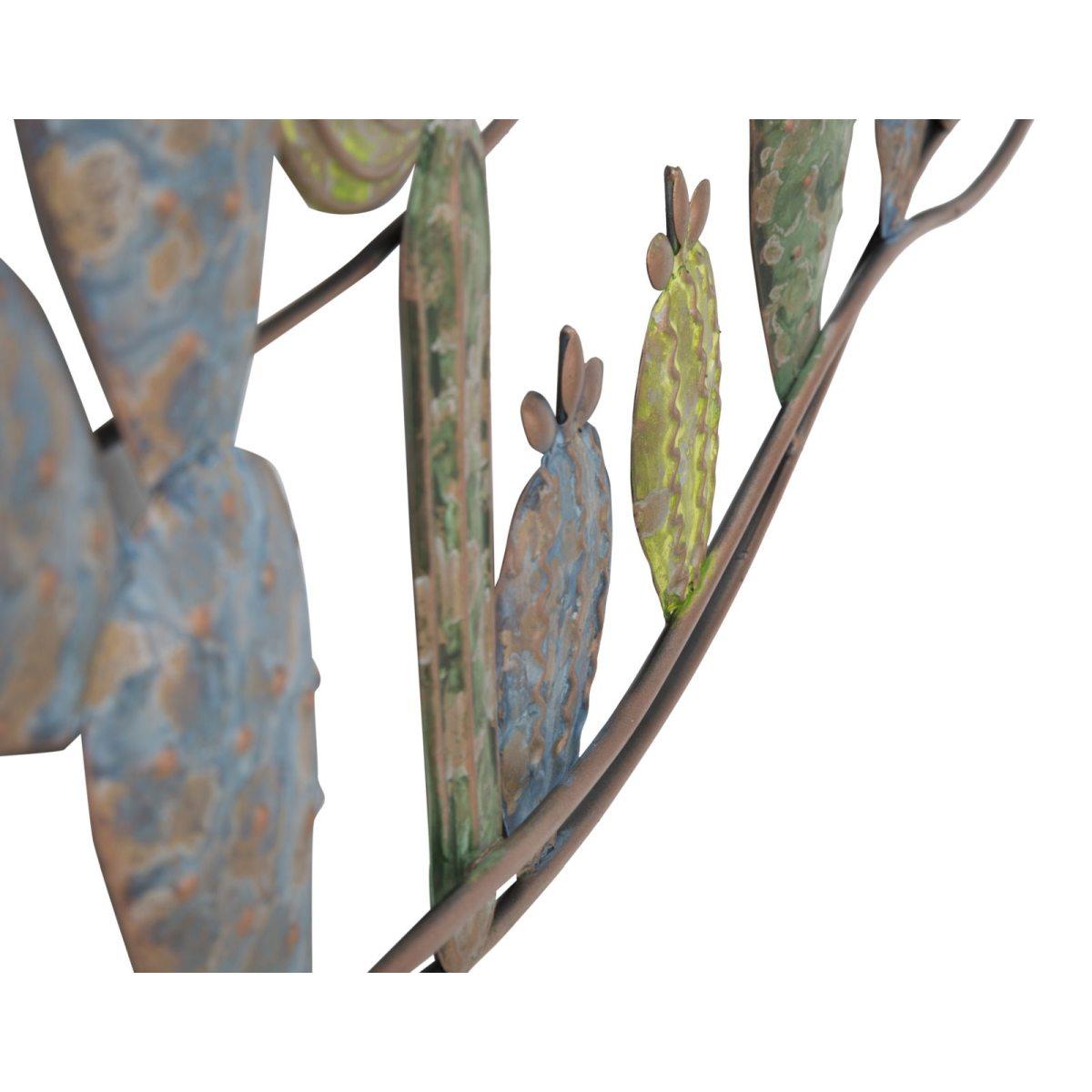 Quadro Pannello In Ferro Cactus Mod.B cm.90x2,5x64 |Mauro Ferretti