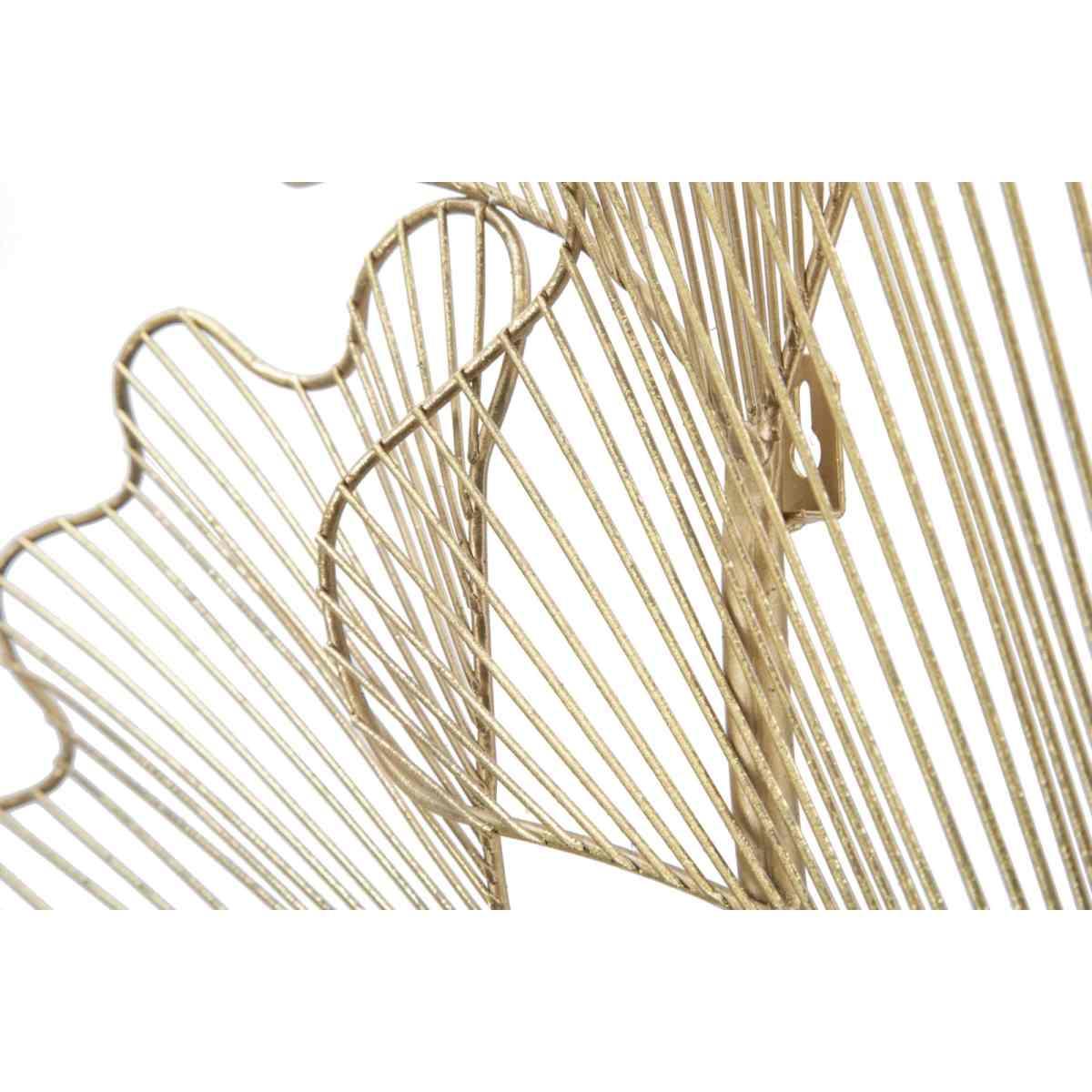 Quadro Pannello In Ferro Glam Leaf cm.79x5x68 |Mauro Ferretti