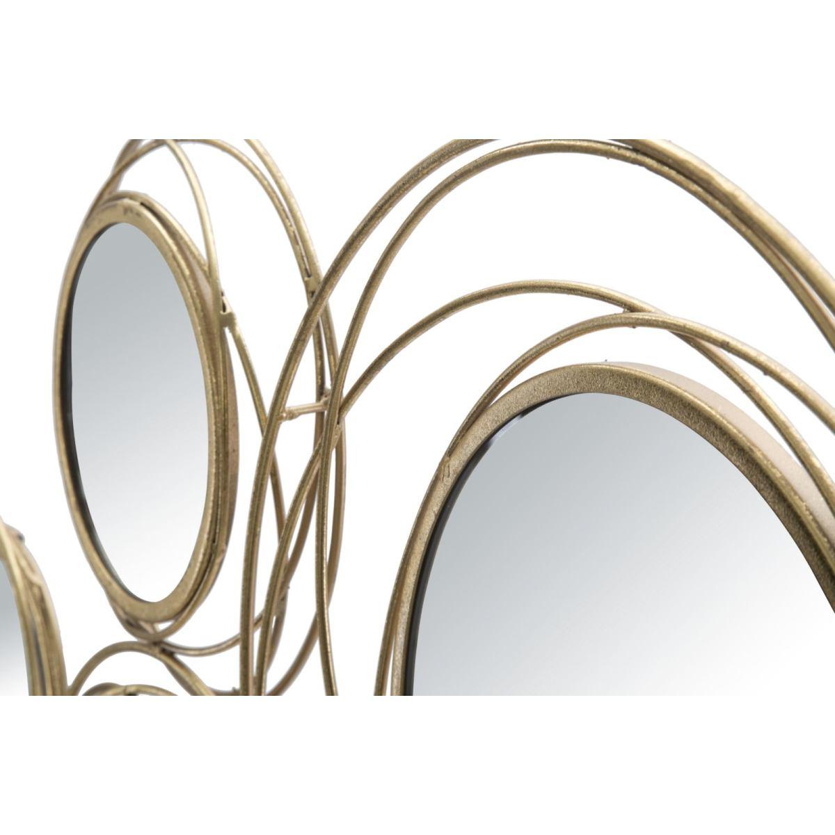 Pannello Specchio Gold Round cm.124,5x4x53,5 |Mauro Ferretti