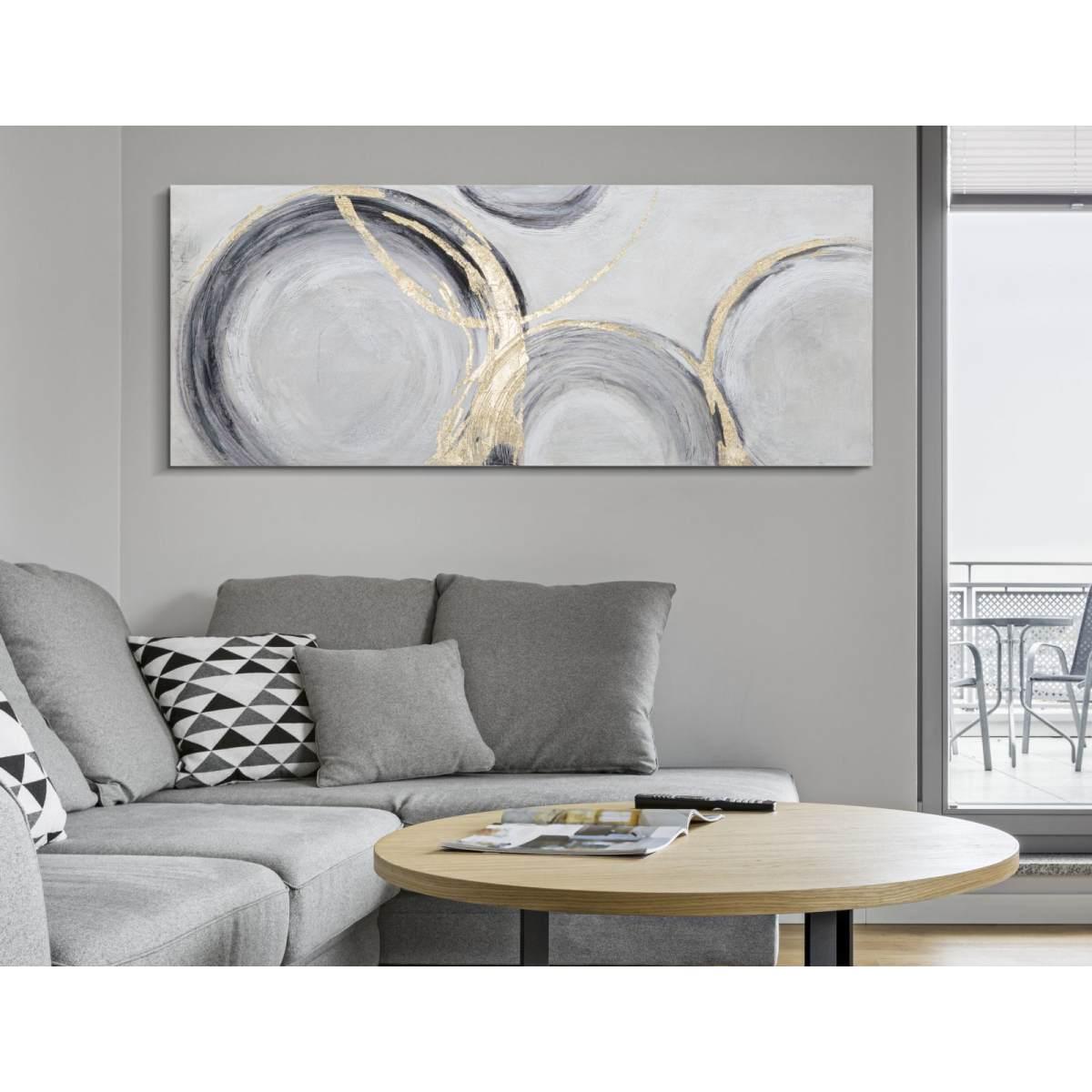 Dipinto Su Tela Circly Cm 150x3,8x60 |Mauro Ferretti