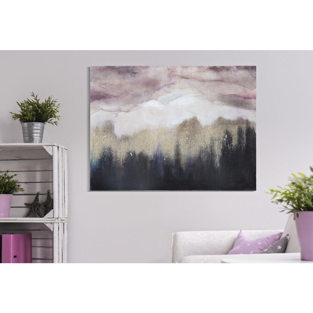 Quadro Dipinto Tela Pink Mountain cm.80x2,7x60 |Mauro Ferretti