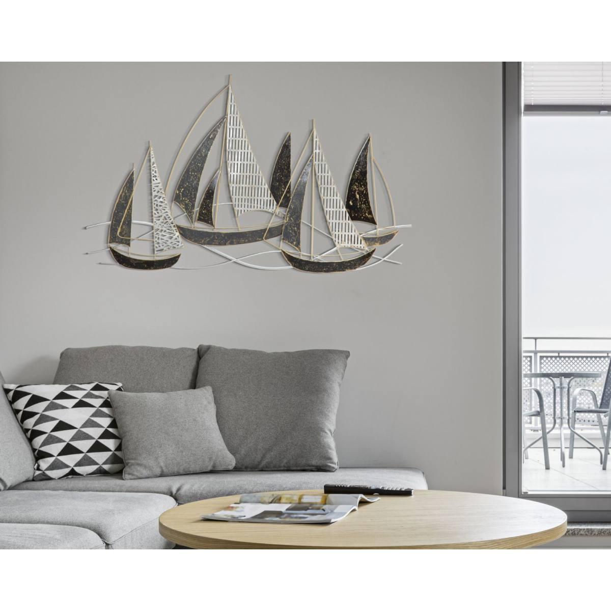 Quadro Pannello In Ferro Veliero cm.91x2,5x55,9 |Mauro Ferretti