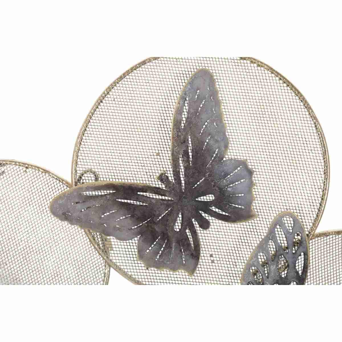 Quadro Pannello In Ferro Butterfly Dark cm.66x5x38 |Mauro Ferretti