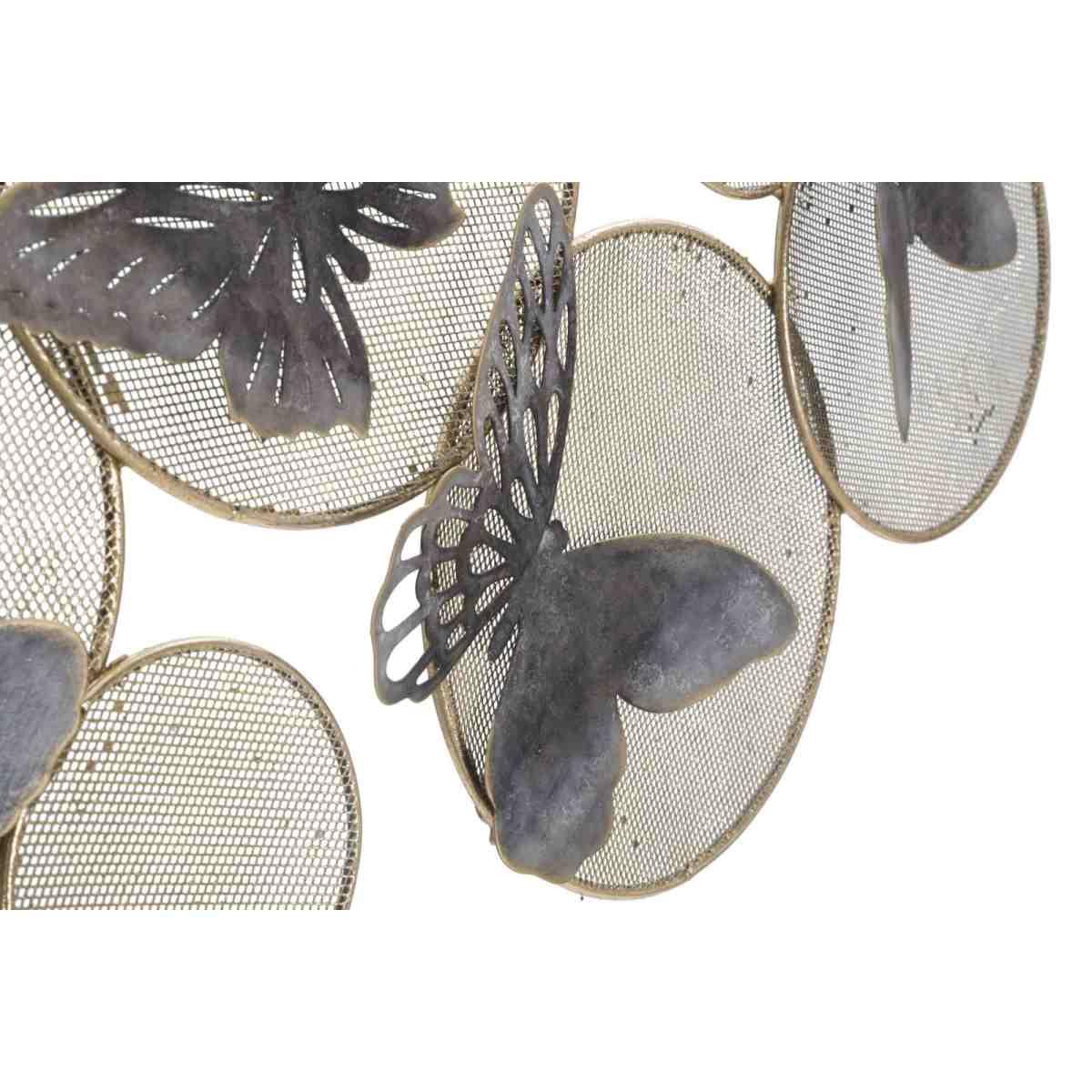 Quadro Pannello In Ferro Butterfly Dark cm.66x5x38 |Mauro Ferretti