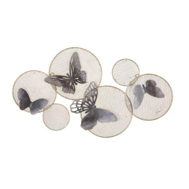 Quadro Pannello In Ferro Butterfly Dark cm.66x5x38 |Mauro Ferretti