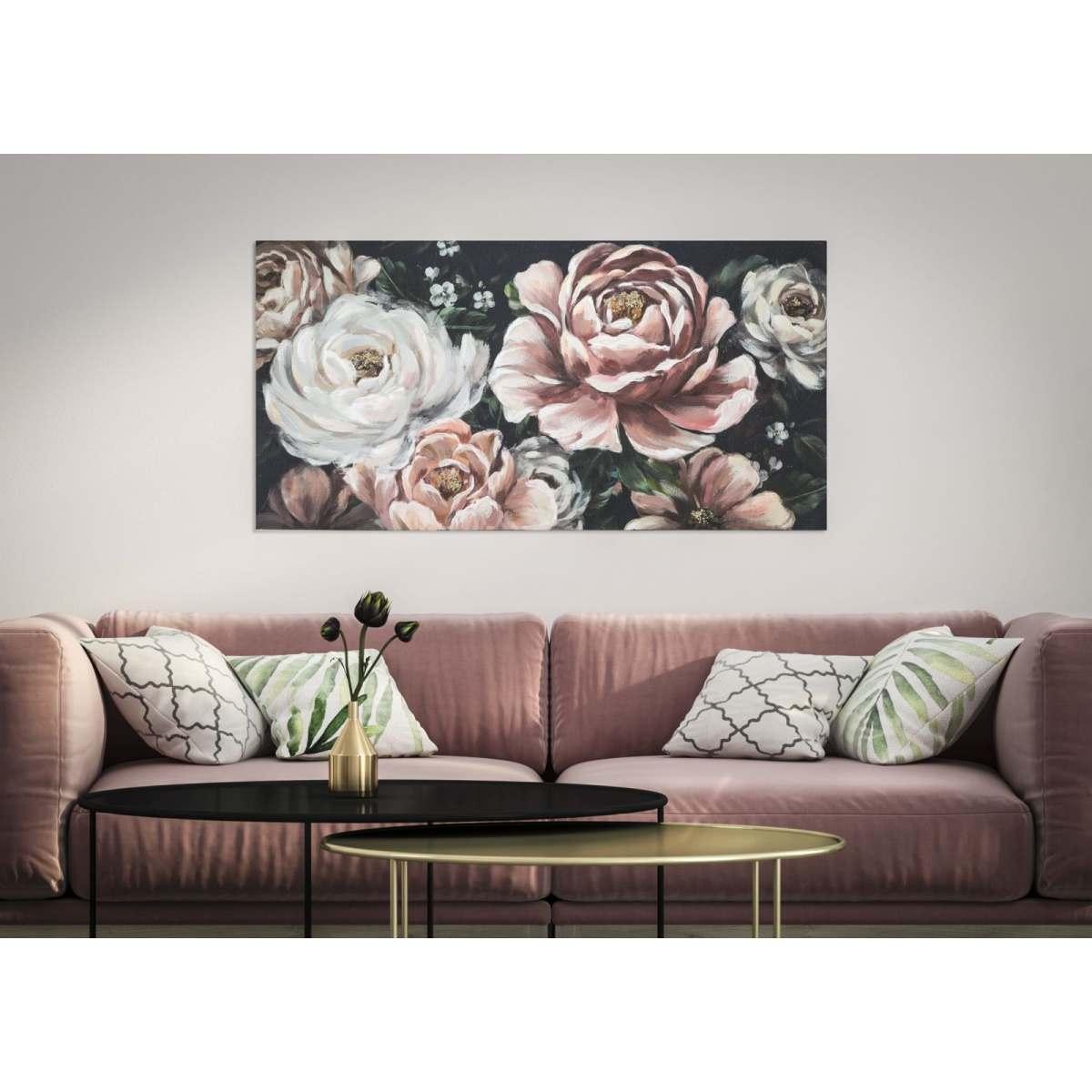 Quadro Dipinto Tela Red Flowy Mod.B cm.120x3,7x60 |Mauro Ferretti