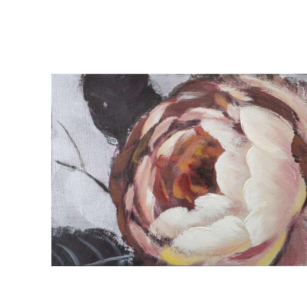 Quadro Dipinto Tela White Red Flower Lightback cm.150x3,8x76 |Mauro Ferretti