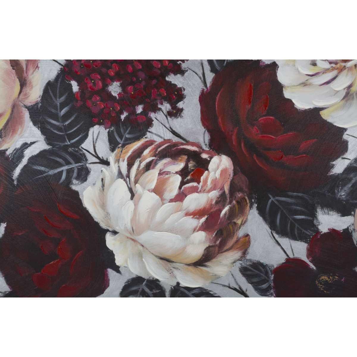 Quadro Dipinto Tela White Red Flower Lightback cm.150x3,8x76 |Mauro Ferretti