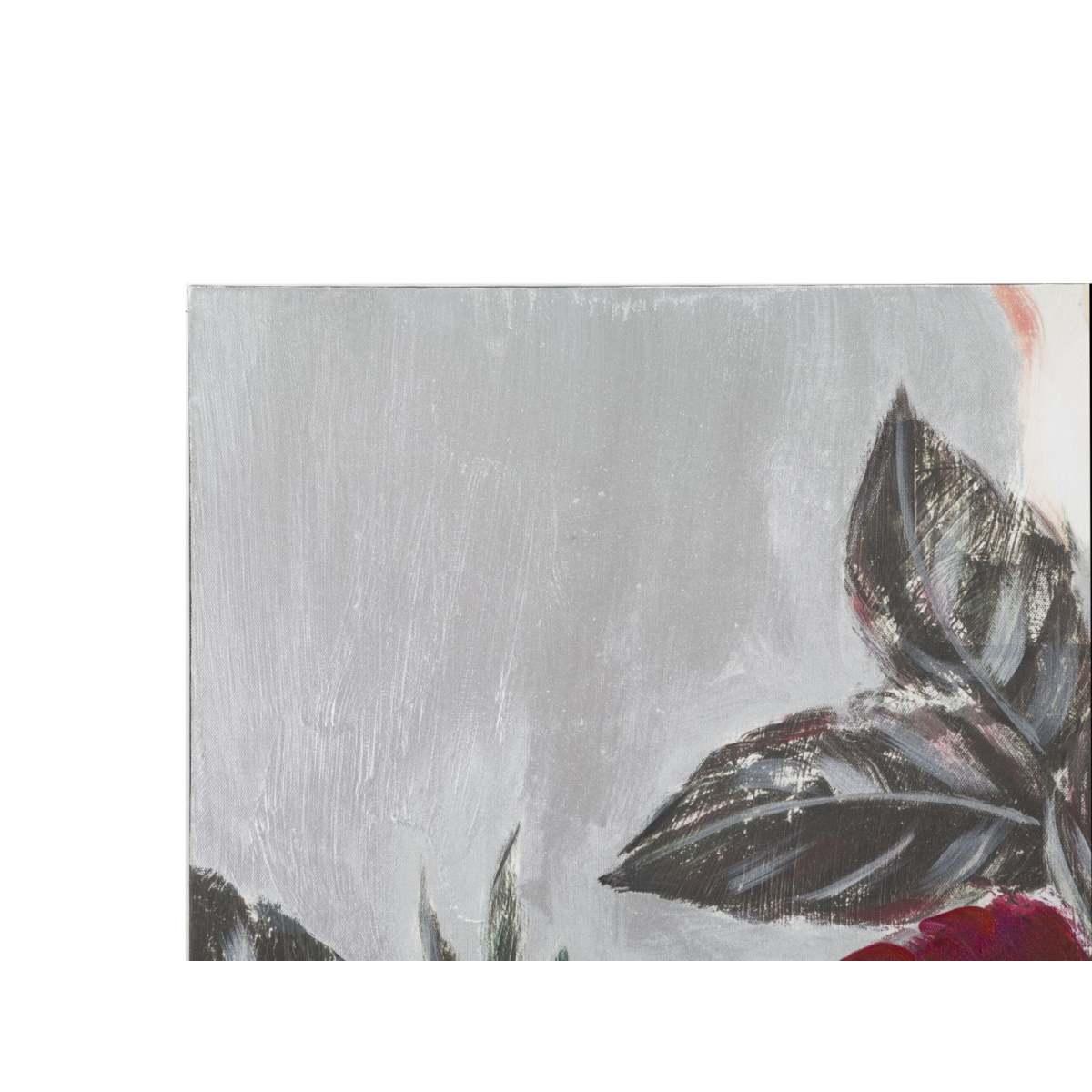 Quadro Dipinto Tela Red Flower Square cm.90x3,7x90 |Mauro Ferretti