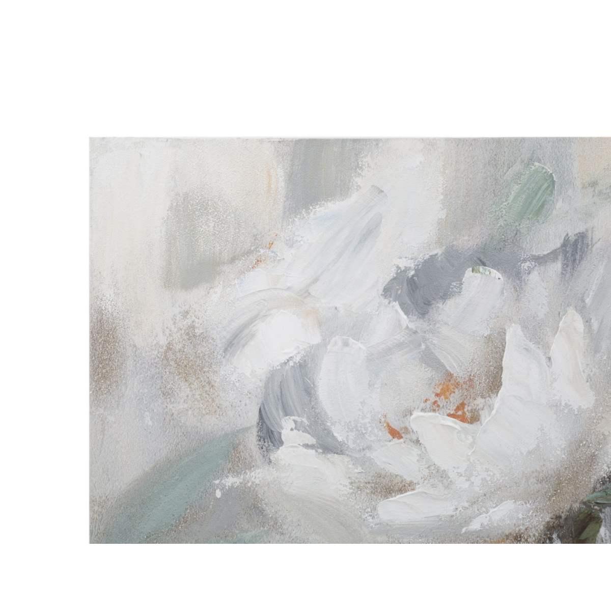 Quadro Dipinto Tela Crem Flower cm.80x3,7x100 |Mauro Ferretti