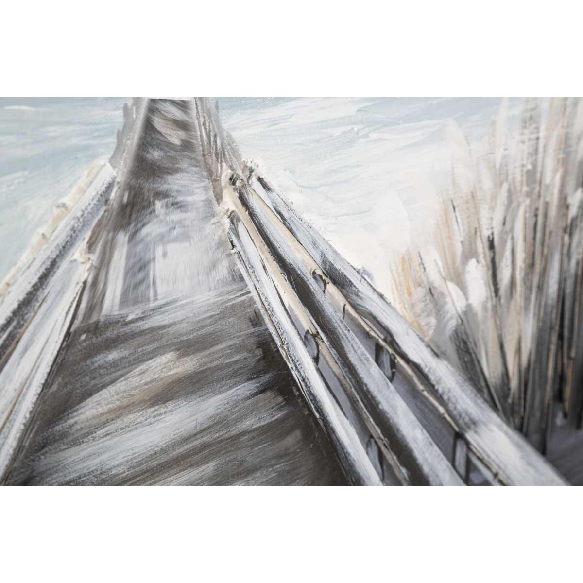 Quadro Dipinto Tela Pontile cm.120x3,8x80 |Mauro Ferretti