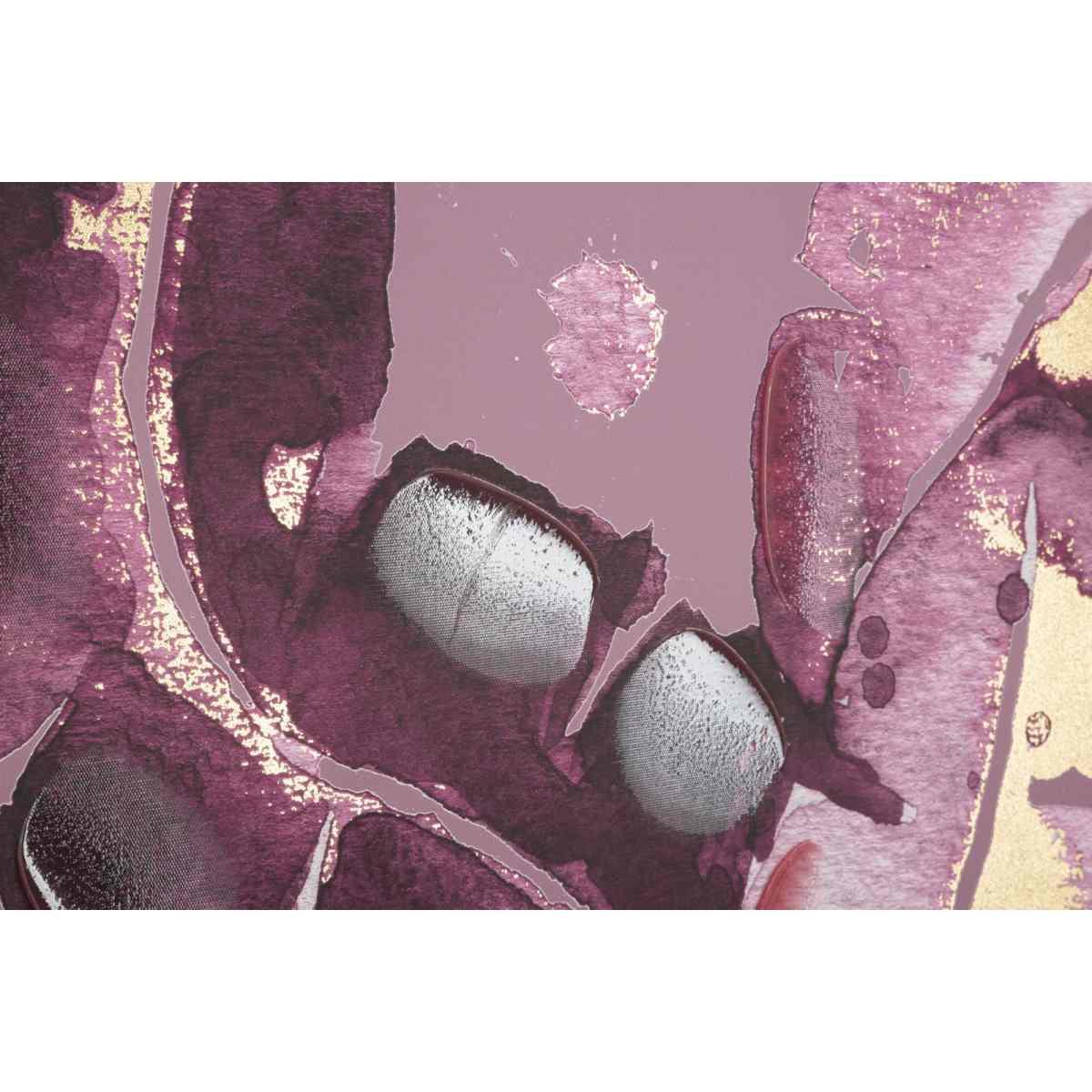 Quadro Stampa Dipinta Dark Leaves cm.80x3x120 |Mauro Ferretti