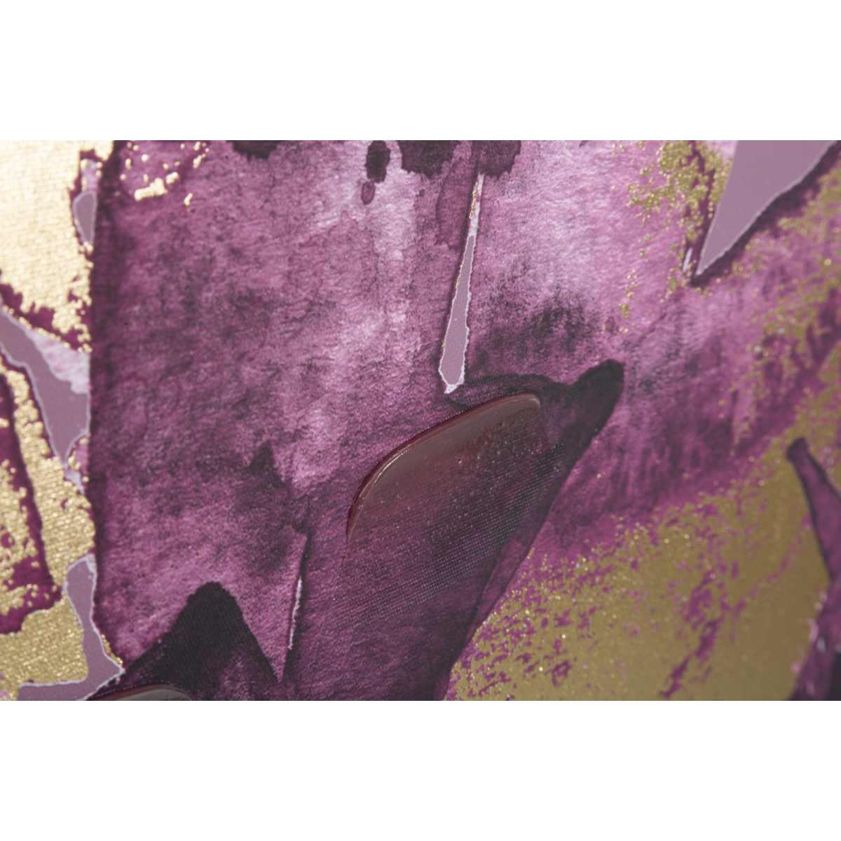 Quadro Stampa Dipinta Dark Leaves cm.80x3x120 |Mauro Ferretti