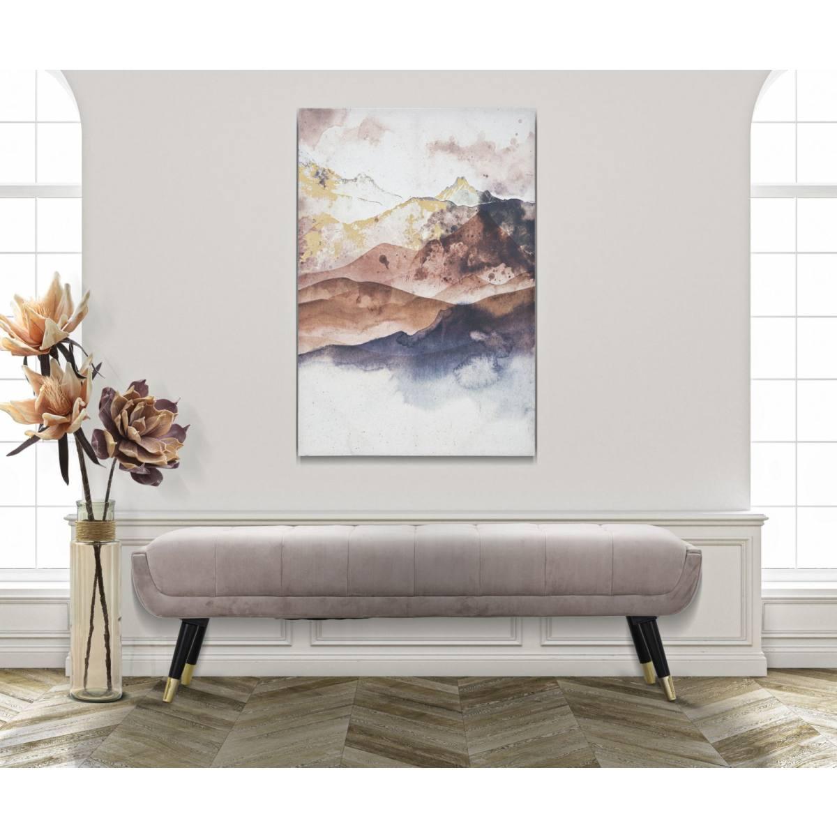 Quadro Stampa Dipinta Brown Mountain cm.80x3x120 |Mauro Ferretti