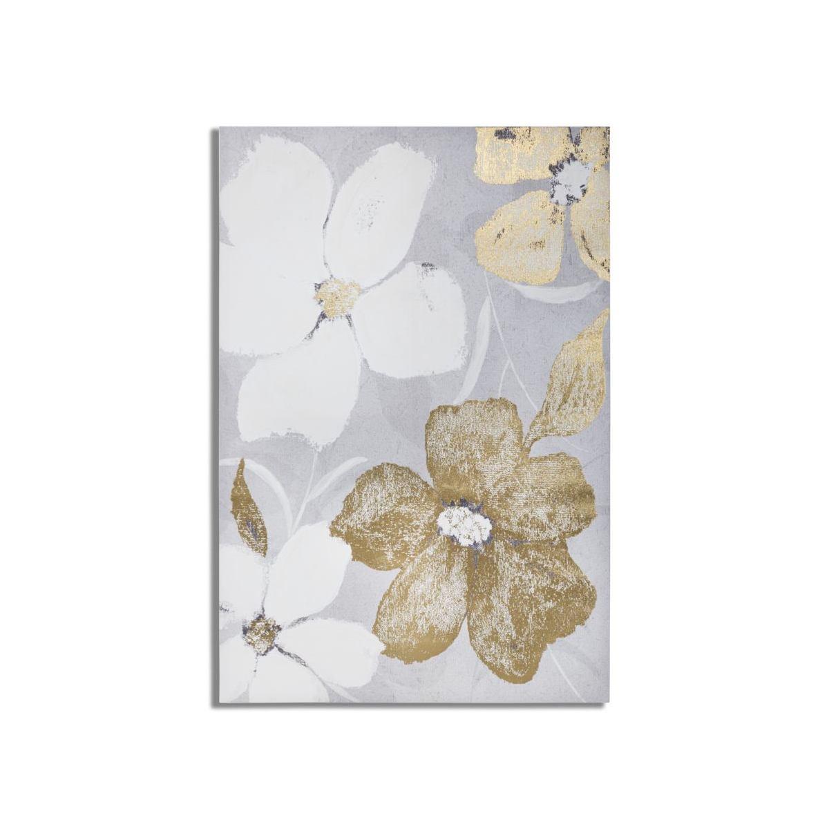 Quadro Stampa Dipinta Flowery cm.80x3x120 |Mauro Ferretti