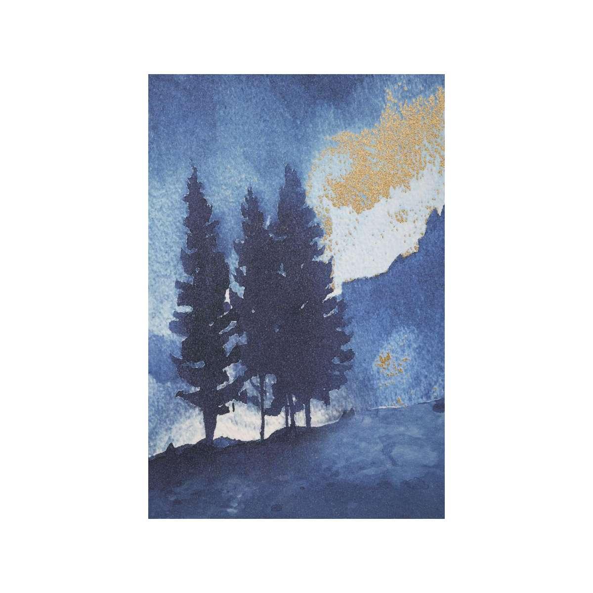 Quadro Stampa Dipinta Mountain Tree cm.80x3x120 |Mauro Ferretti