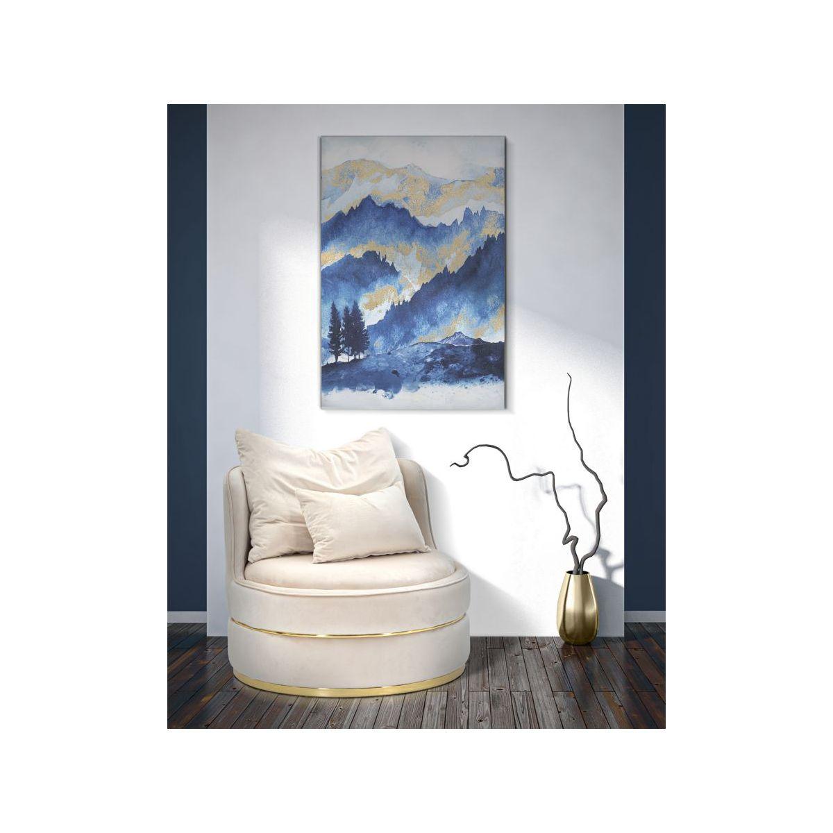 Quadro Stampa Dipinta Mountain Tree cm.80x3x120 |Mauro Ferretti