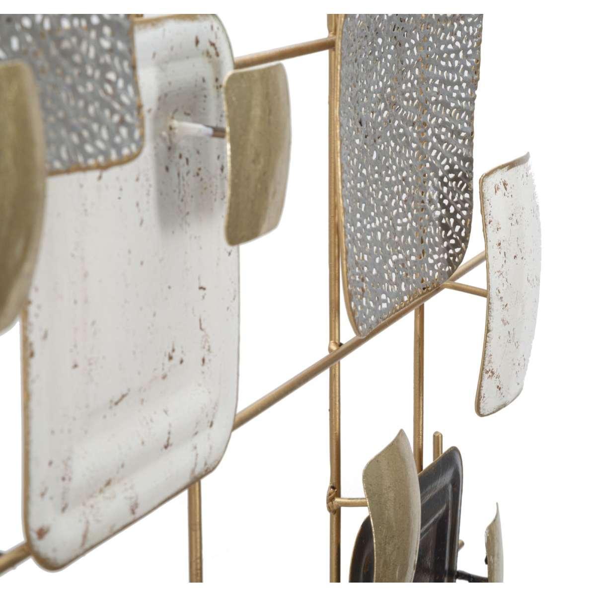 Quadro Pannello In Ferro Cubes cm.80x5x80 |Mauro Ferretti