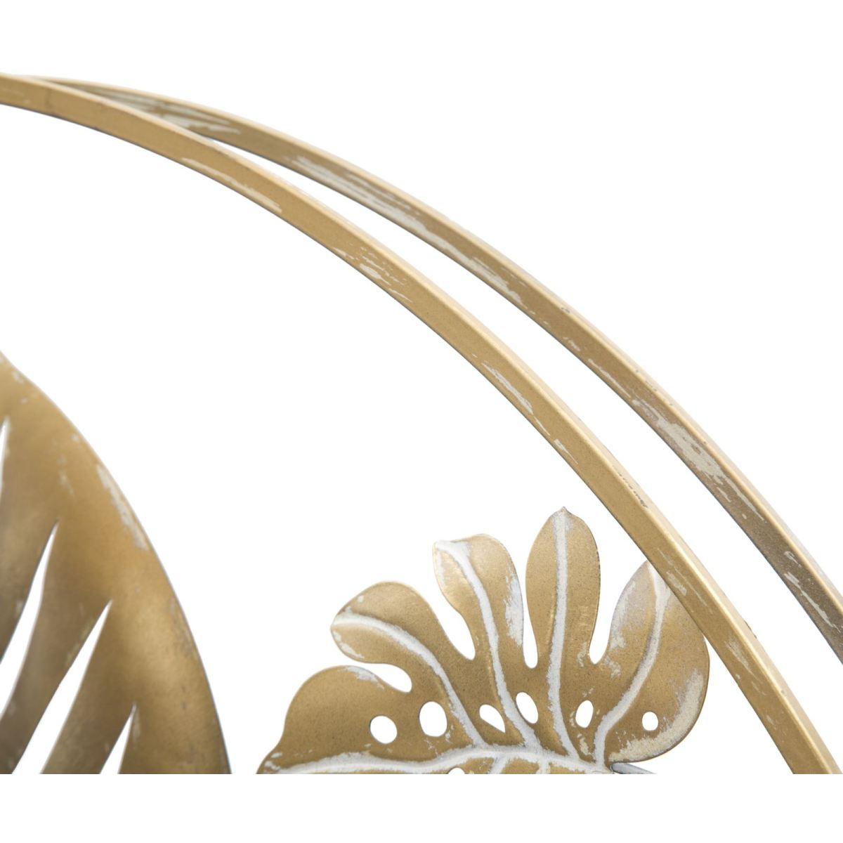 Quadro Pannello In Ferro Jungle Round cm.Ø80x6.5 |Mauro Ferretti