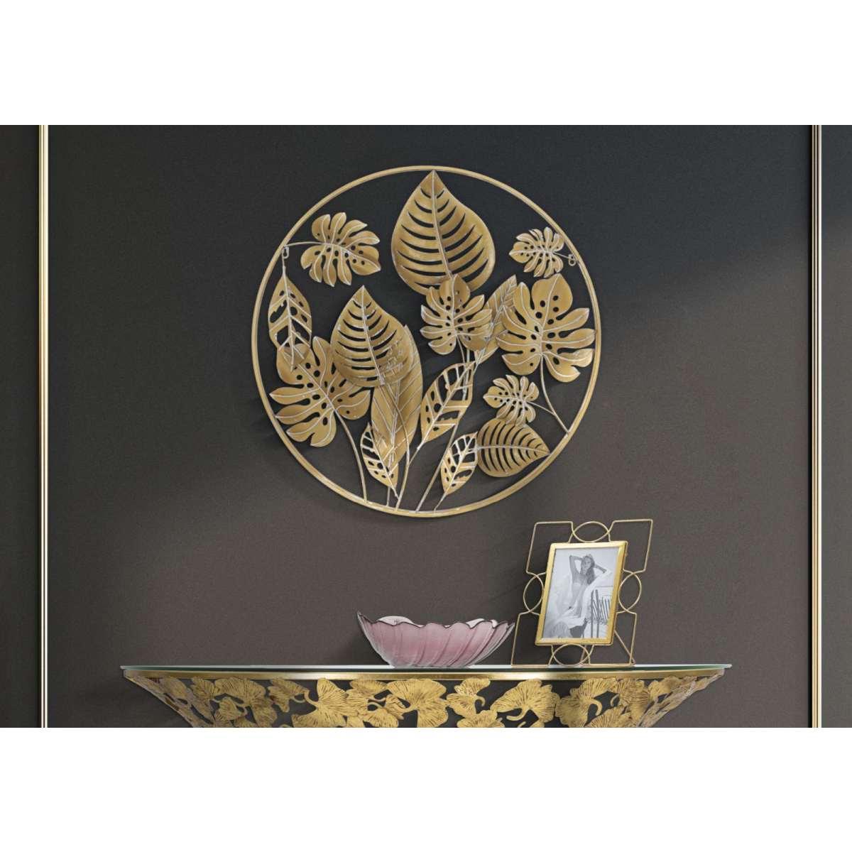 Quadro Pannello In Ferro Jungle Round cm.Ø80x6.5 |Mauro Ferretti