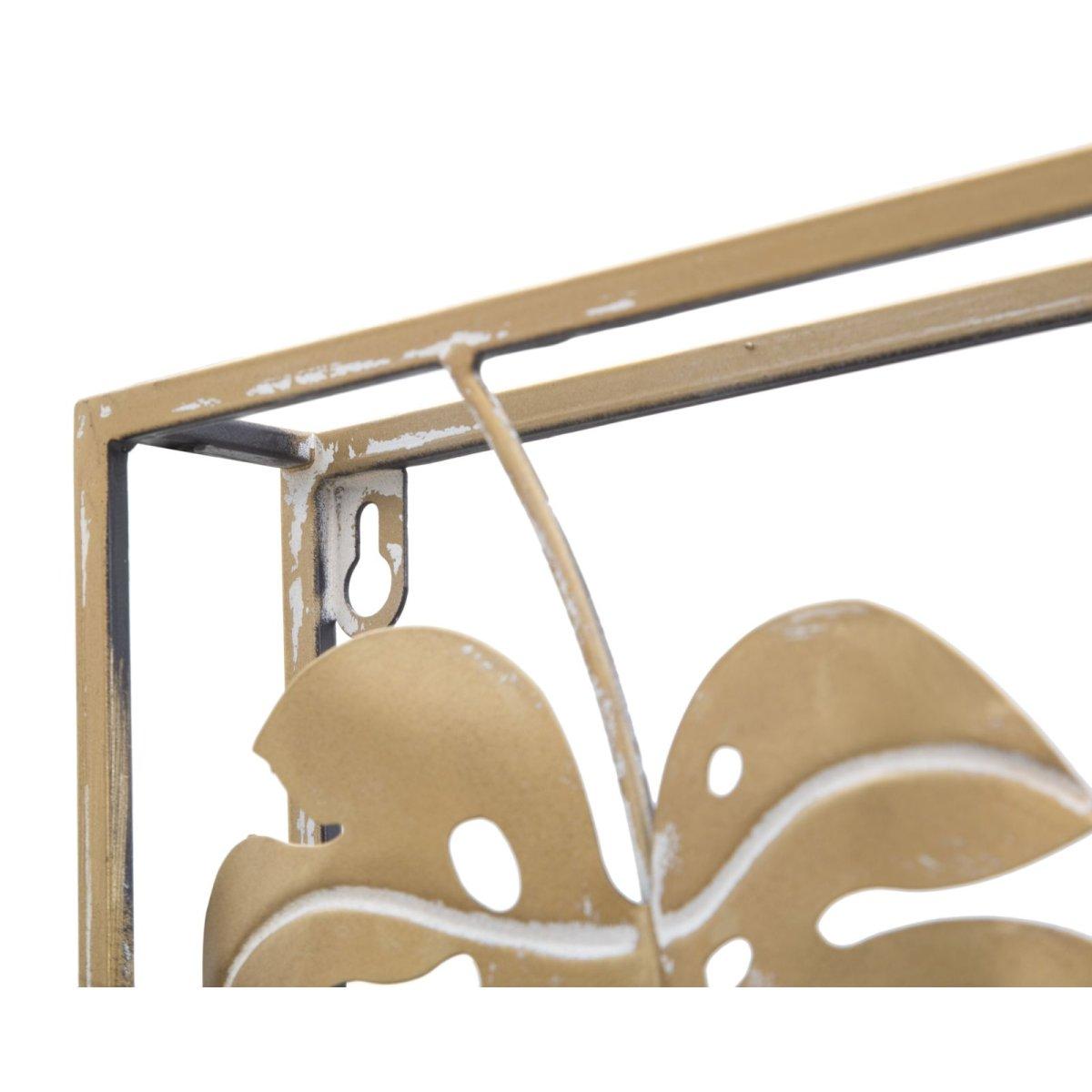 Quadro Pannello In Ferro Jungle Ret. cm.60x80x6.5 |Mauro Ferretti