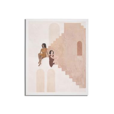 Quadro Dipinto Tela Lady Mod.B cm.80x3,7x100 |Mauro Ferretti