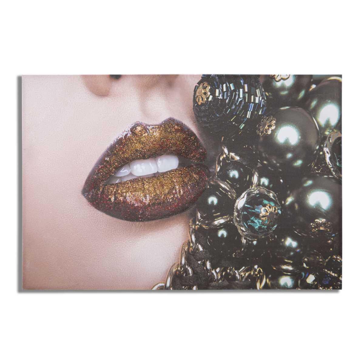Quadro Stampa Su Tela Beautiful Lips cm.120x3,8x80 |Mauro Ferretti