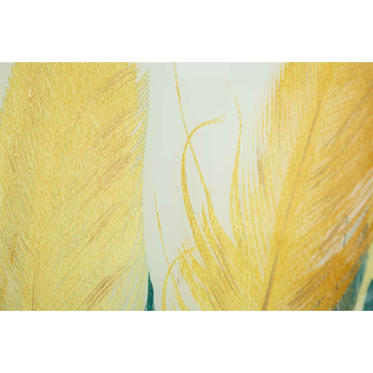 Pannello Vetro Con Cornice Feathers cm.120x3,5x80 |Mauro Ferretti