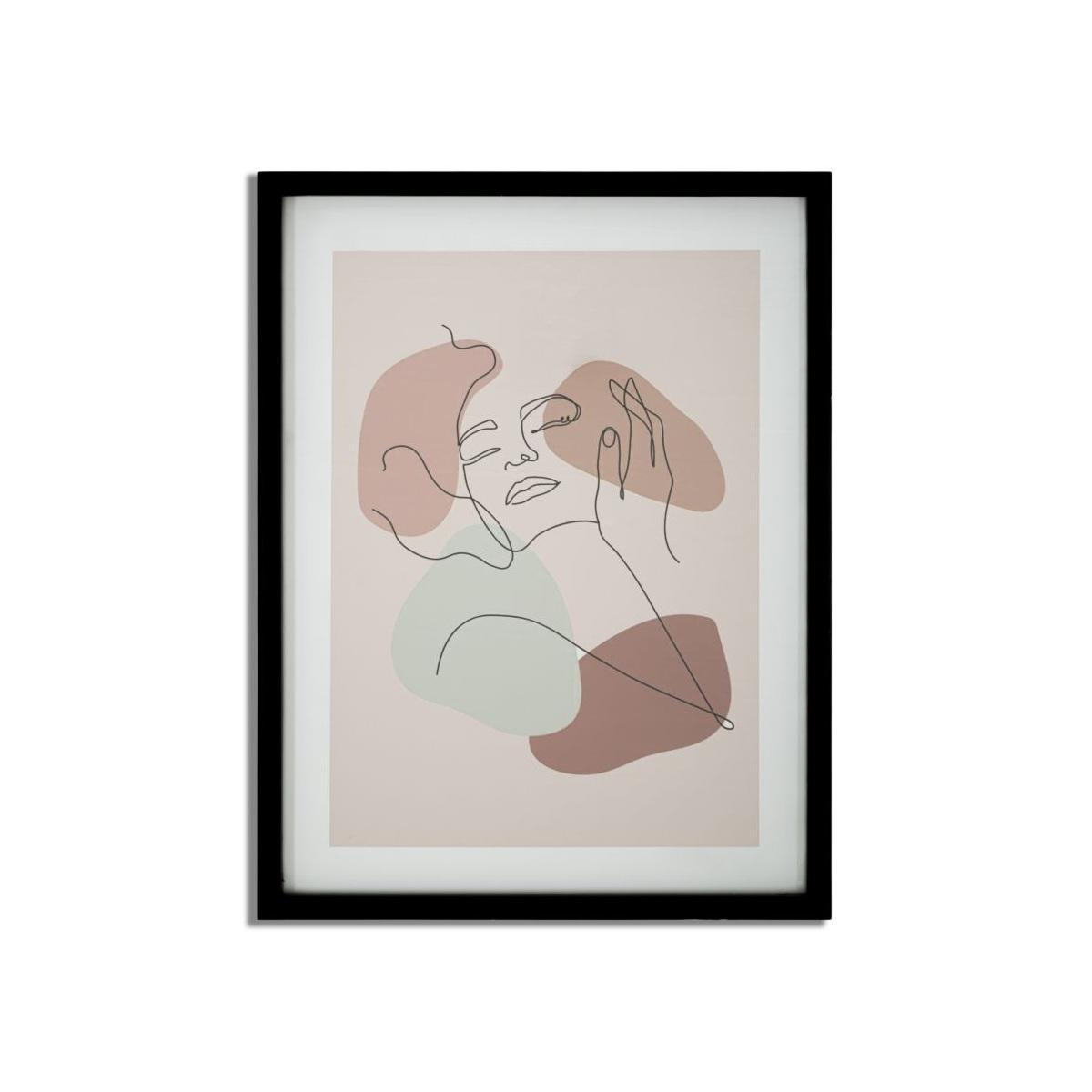 Quadro Stampa Con Cornice Face Mod.A cm.35x2x47 |Mauro Ferretti