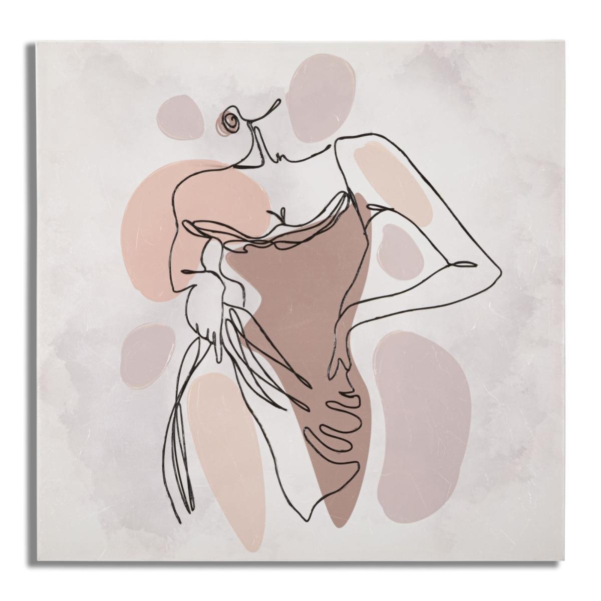 Quadro Stampa Dipinta Lady cm.80x2,8x80 |Mauro Ferretti