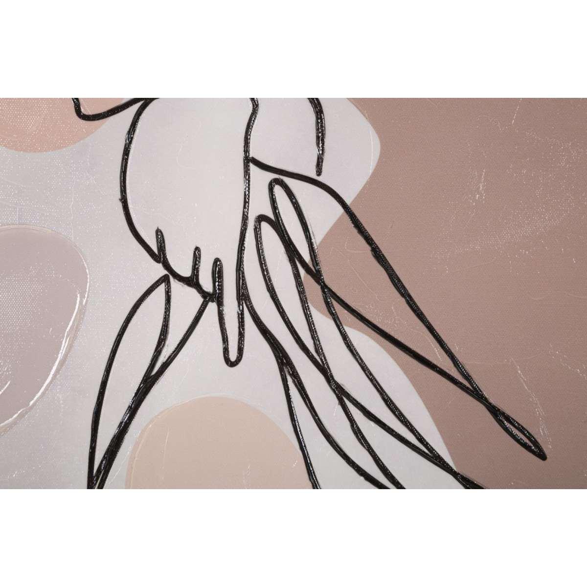 Quadro Stampa Dipinta Lady cm.80x2,8x80 |Mauro Ferretti