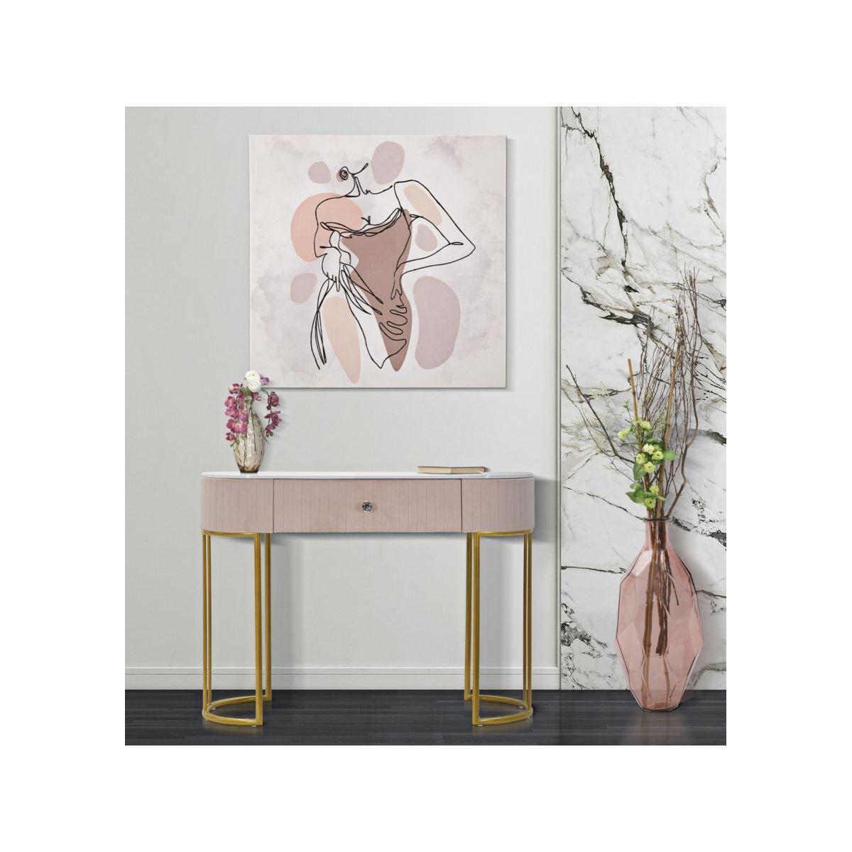 Quadro Stampa Dipinta Lady cm.80x2,8x80 |Mauro Ferretti