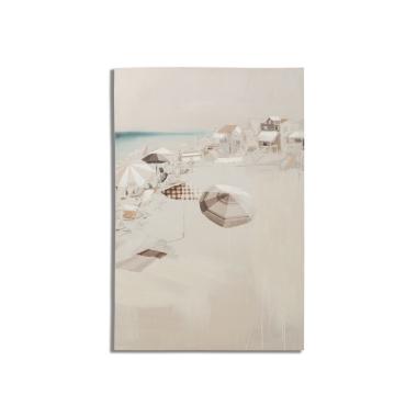Quadro Stampa Dipinta Beach Mod.B cm.80x3x120 |Mauro Ferretti