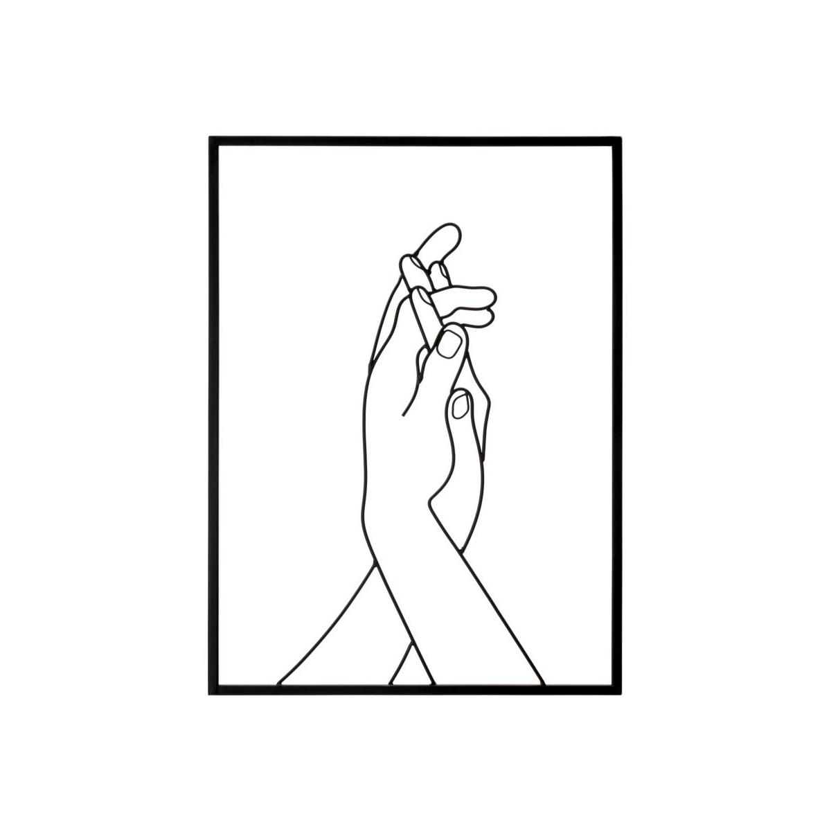 Quadro Pannello In Ferro Simply Hands cm.40x1x55 |Mauro Ferretti