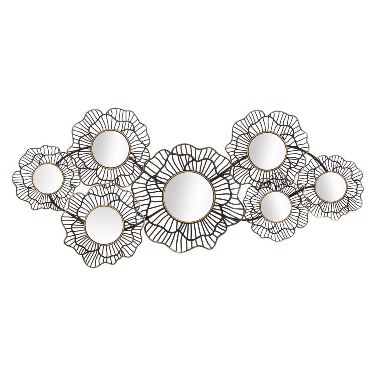 Quadro Pannello In Ferro Osaka Con Specchi cm.121x5x56 |Mauro Ferretti