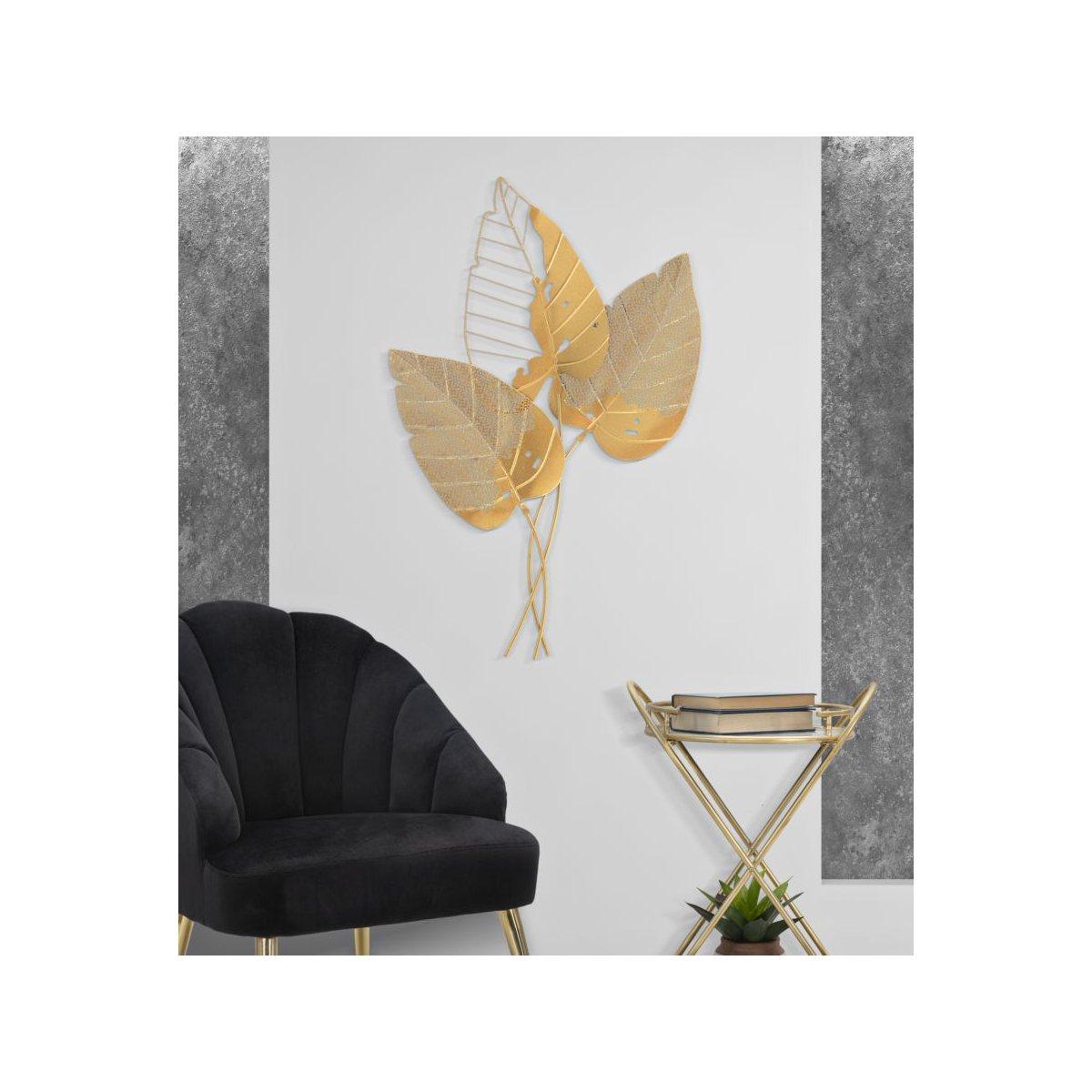 Quadro Pannello In Ferro Autumn Leaf Gold cm.53x4x84,5 |Mauro Ferretti