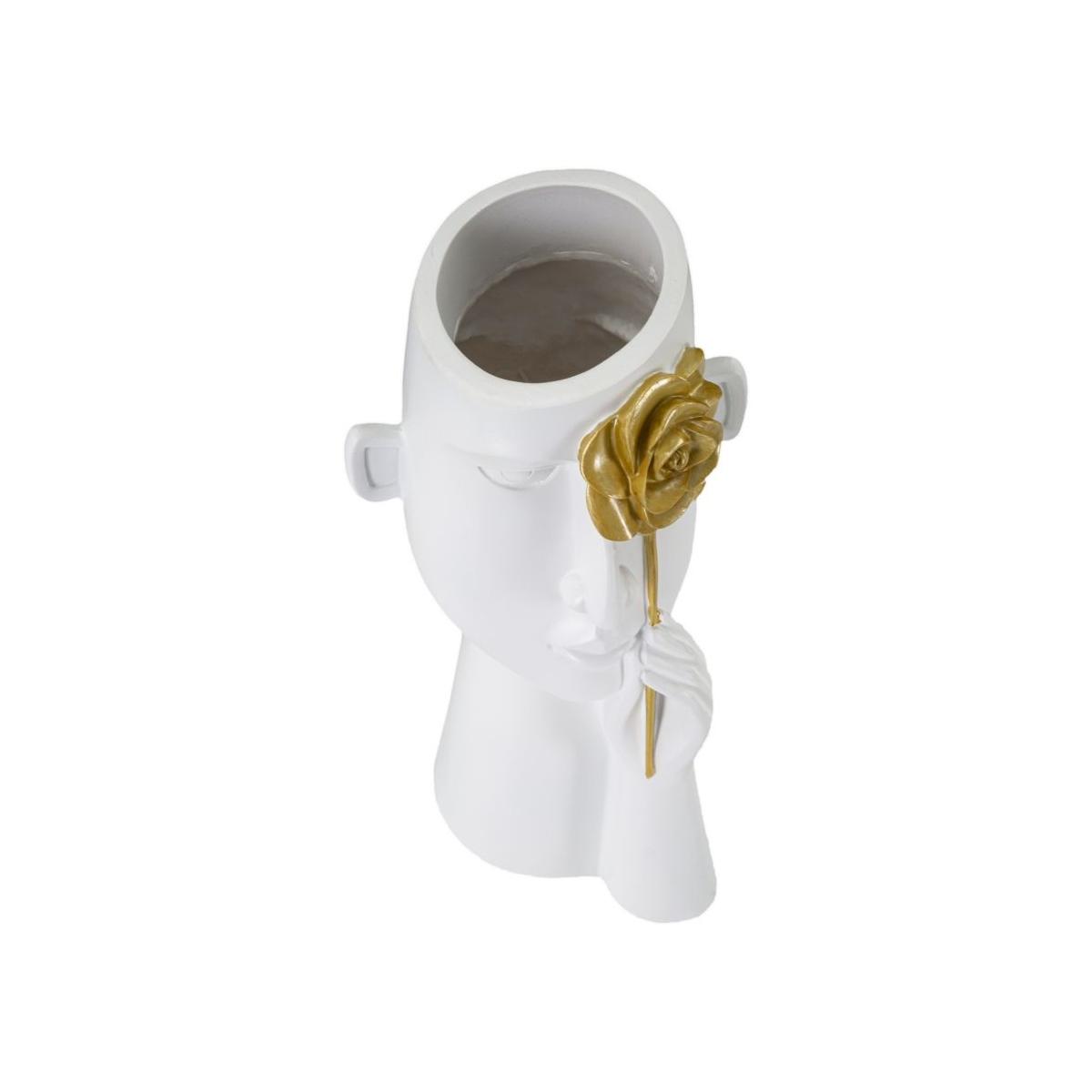 Vaso Face Con Fiore cm.14x13x27 |Mauro Ferretti