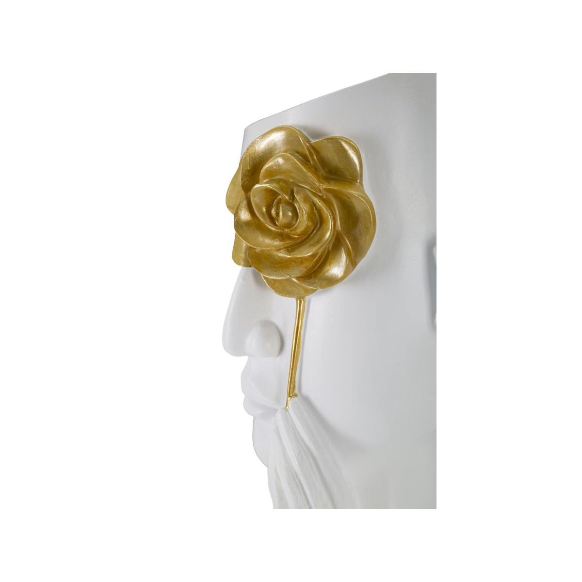 Vaso Face Con Fiore cm.14x13x27 |Mauro Ferretti