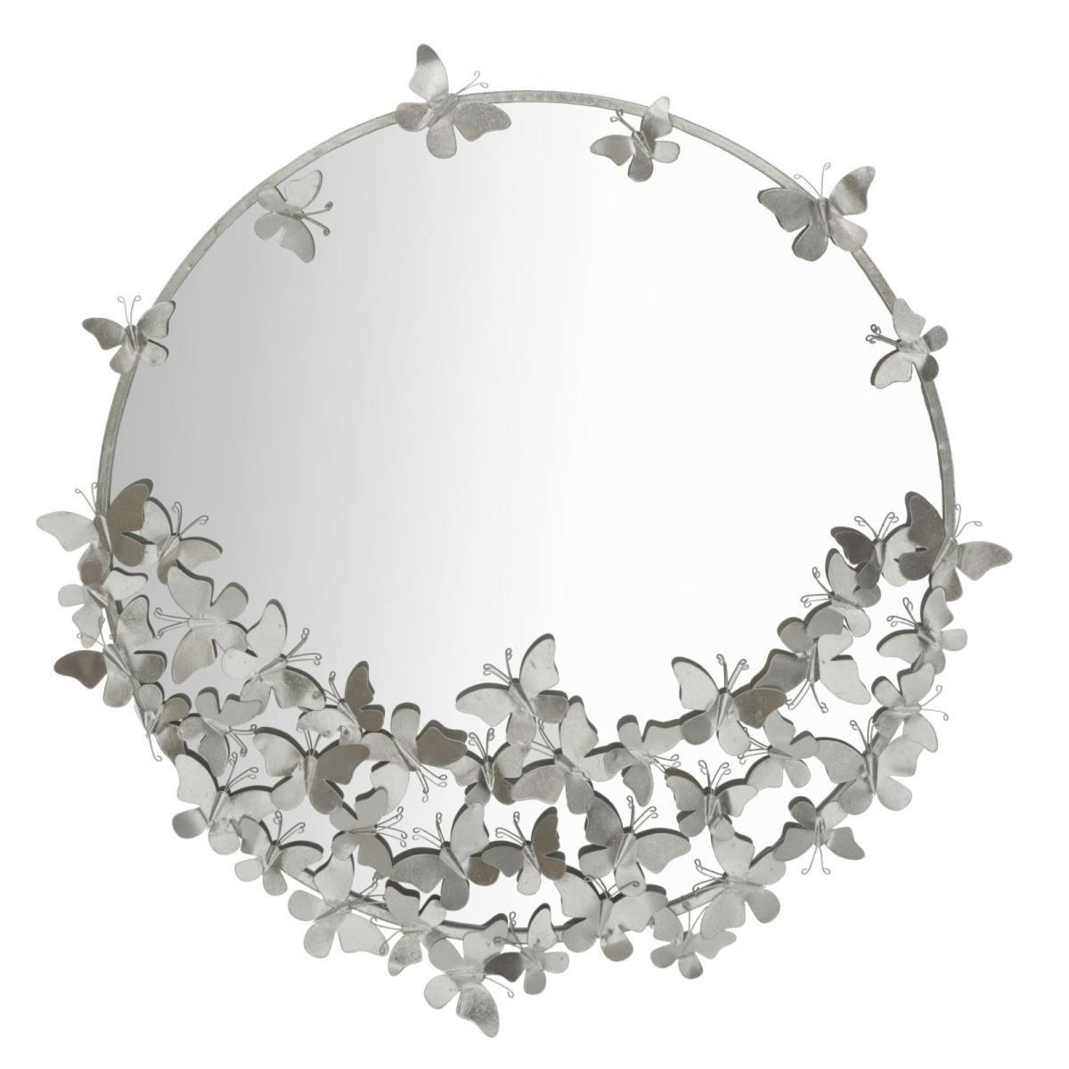 Specchio Farfalle Round Silver cm.Ø91x3x94 |Mauro Ferretti