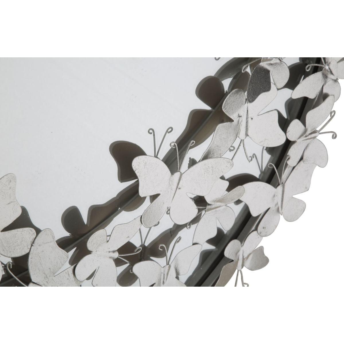 Specchio Farfalle Round Silver cm.Ø91x3x94 |Mauro Ferretti