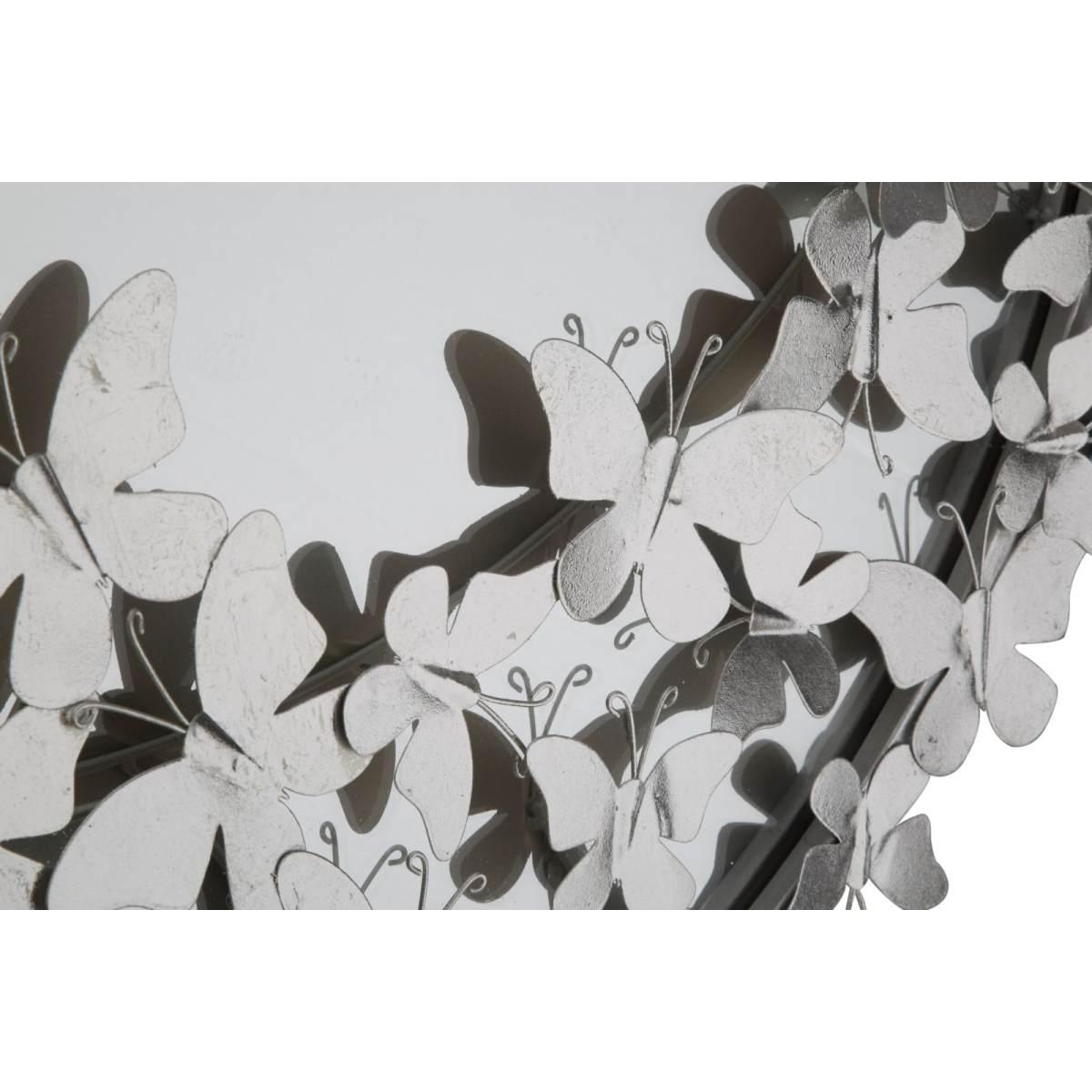 Specchio Farfalle Round Silver cm.Ø91x3x94 |Mauro Ferretti