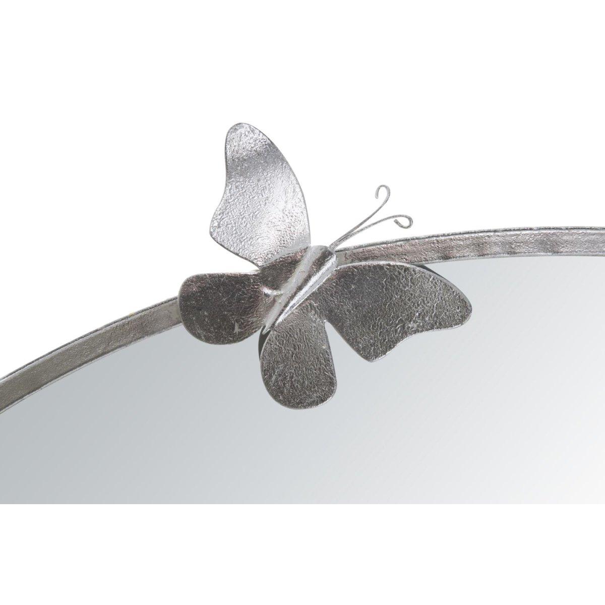 Specchio Farfalle Round Silver cm.Ø91x3x94 |Mauro Ferretti