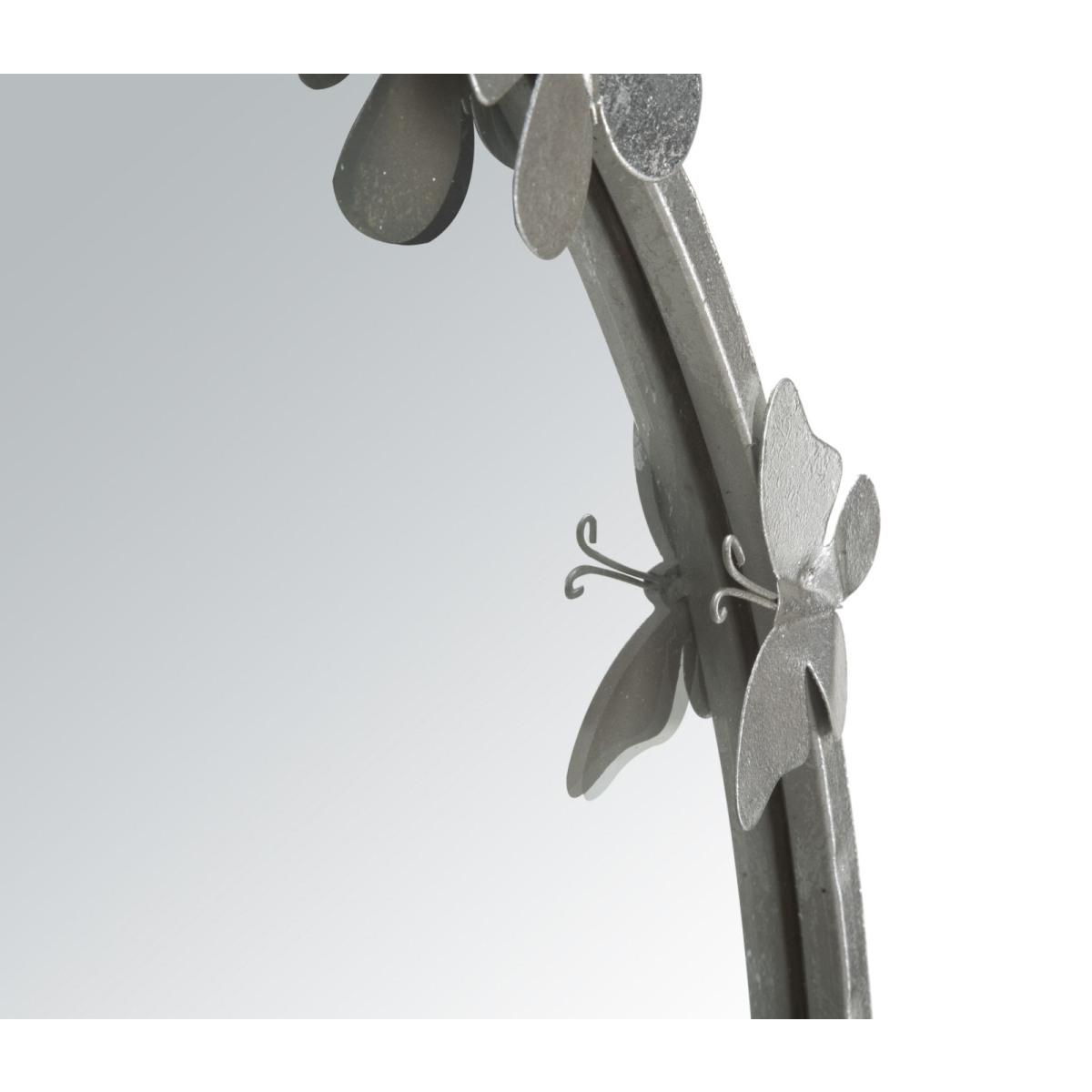 Specchio Farfalle Round Silver cm.Ø91x3x94 |Mauro Ferretti
