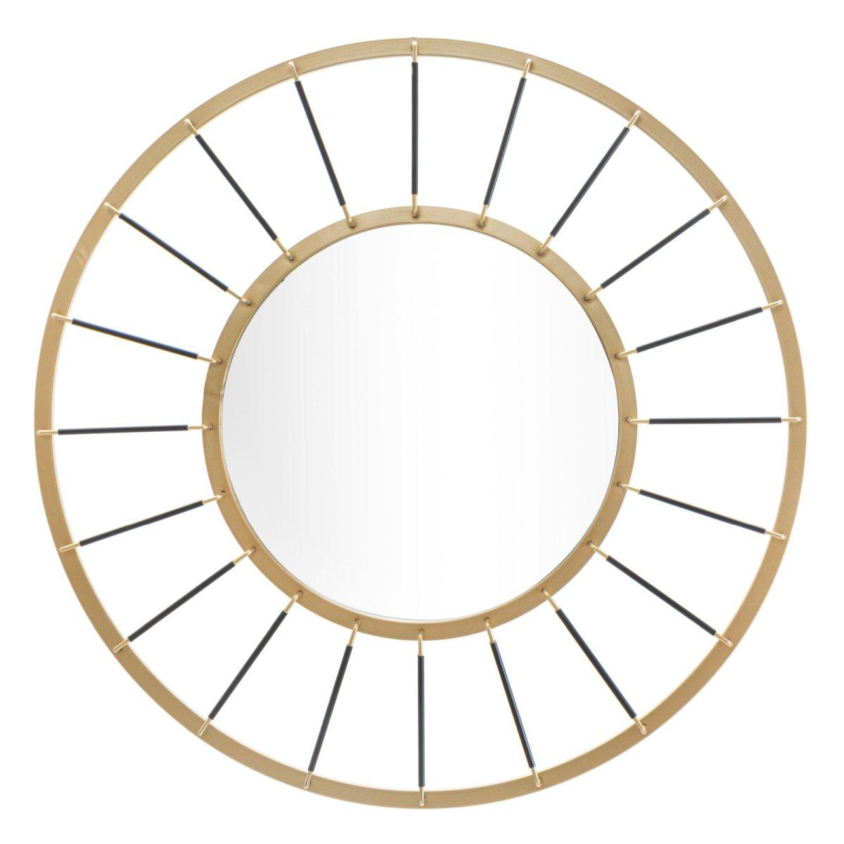 Specchio Da Muro Glam Dark cm.Ø81x6,5 Misura Specchio cm.Ø41,5 |Mauro Ferretti