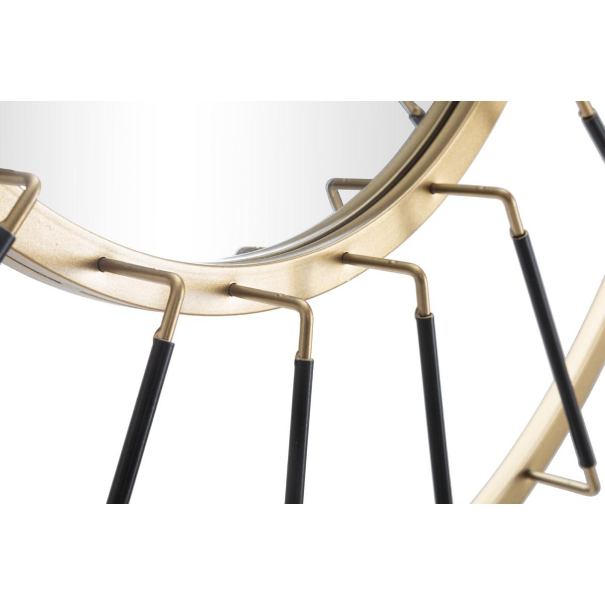 Specchio Da Muro Glam Dark cm.Ø81x6,5 Misura Specchio cm.Ø41,5 |Mauro Ferretti