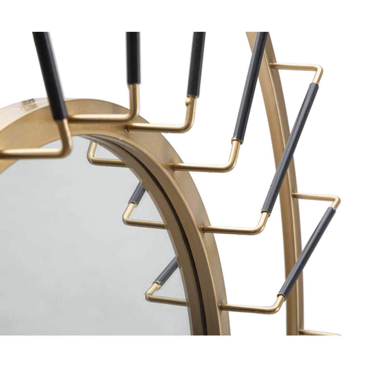 Specchio Da Muro Glam Dark cm.Ø81x6,5 Misura Specchio cm.Ø41,5 |Mauro Ferretti