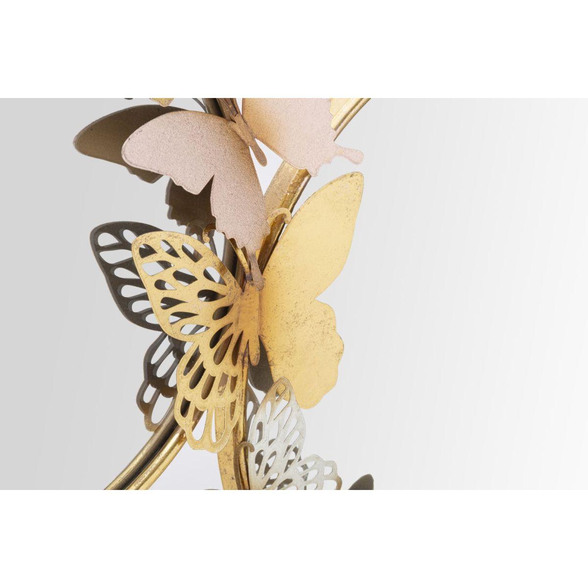 Specchio Da Muro Double Farfalle Pink Cm 81x3x52,5 |Mauro Ferretti