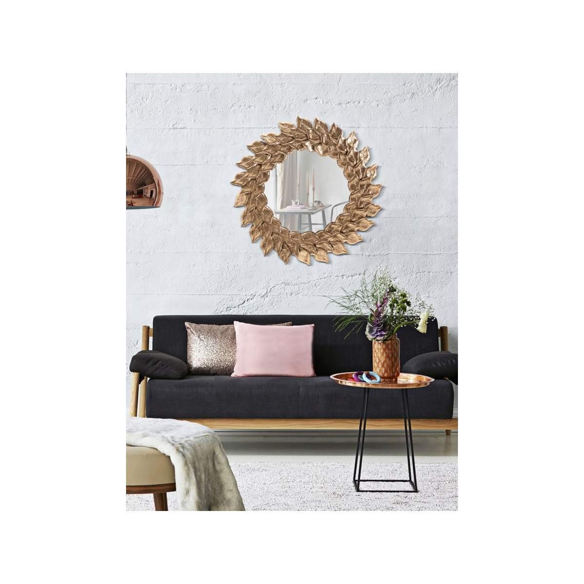 Specchio Da Muro Glam Petal Rame cm.Ø73x5 |Mauro Ferretti