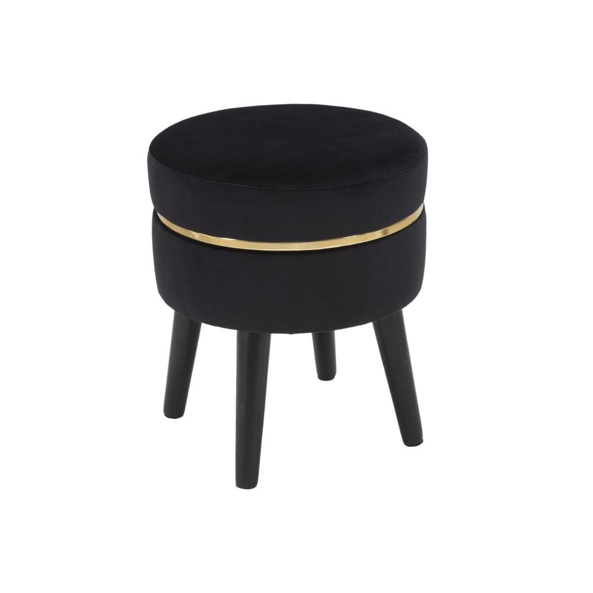 Sgabello Paris Nero cm.Ø35x40,5 |Mauro Ferretti